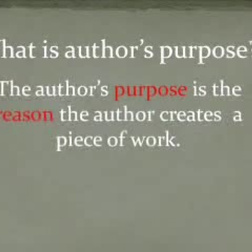 Authors Purpose 