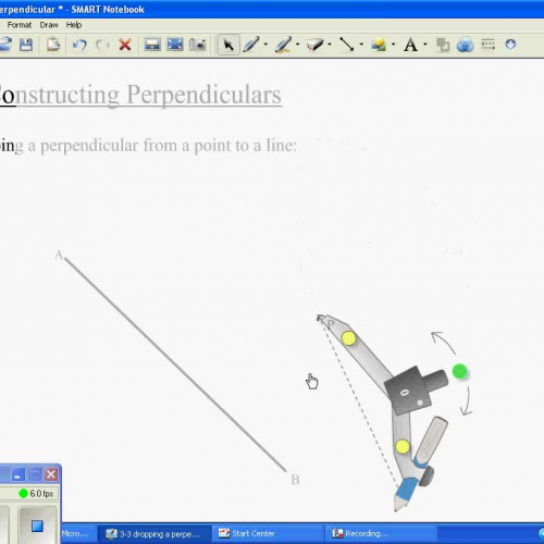 Dropping a perpendicular construction