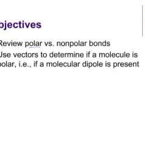 Molecular Dipoles