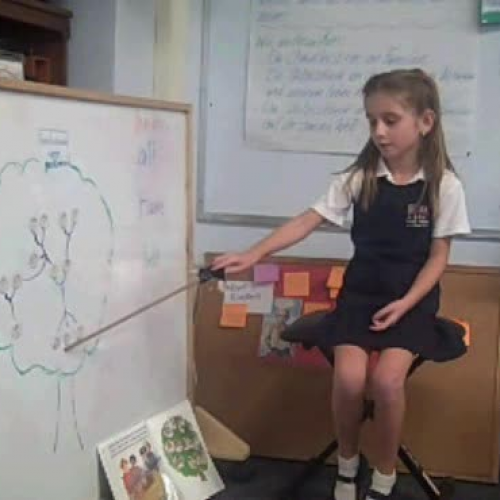 Mackenzie praesentiert ihren Familienbaum