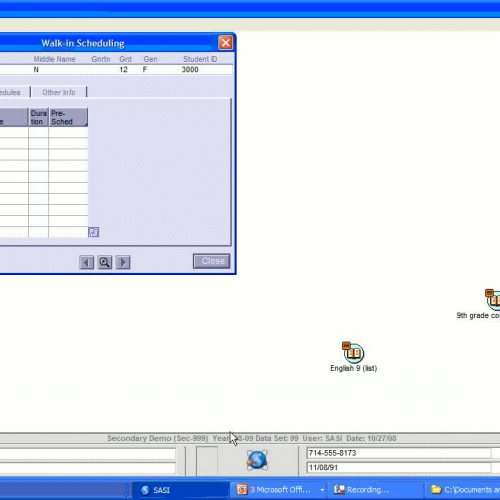 Scheduling Student in Walk-In-Scheduling