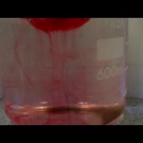 Convection in a liquid.