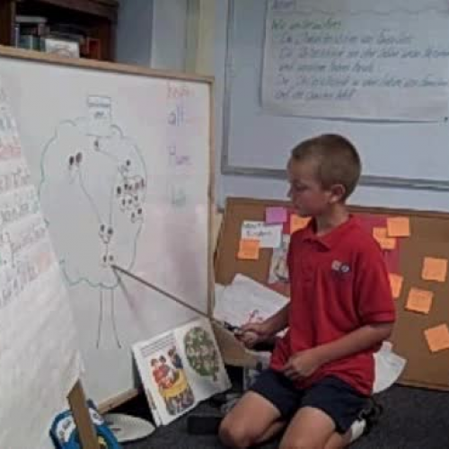 Jason praesentiert seinen Familienbaum