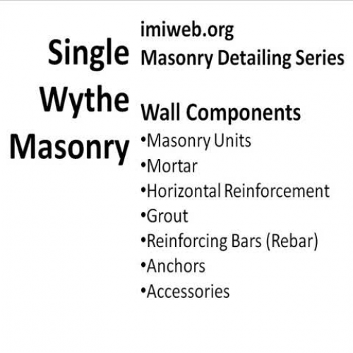 Single Wythe Masonry 2