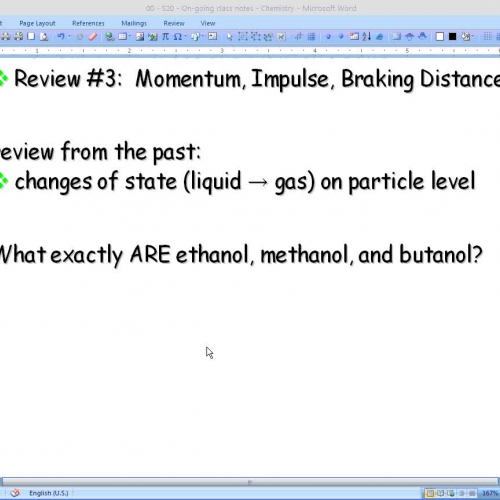 SCI 20F Class notes - Oct 31 08