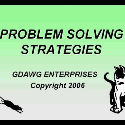 Problem Solving Strategies