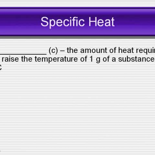 MGM AP Chemistry 2 Speficic Heat