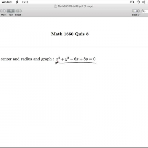 Math 1650 Quiz 08 Key