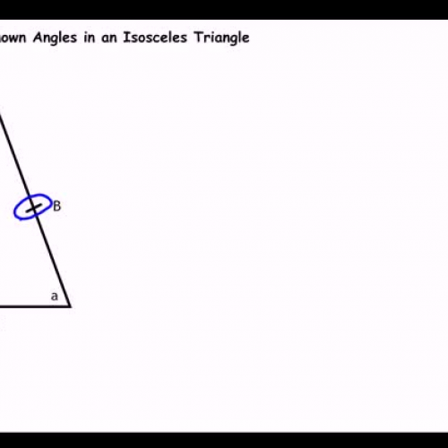Finding unknown angles in an isosceles triang
