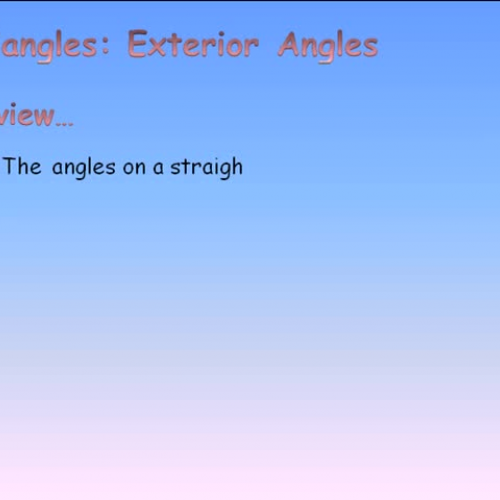 Exterior Angles Triangle Finding the Unknown 