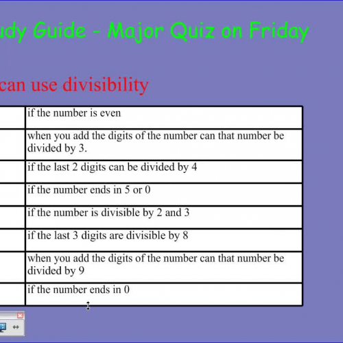 Grade 7 Number Strand Study Guide