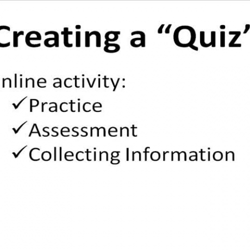 Quia- Quiz Creation