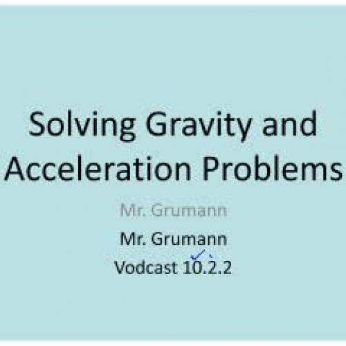 CMS Physical Science- Acceleration due to Gra