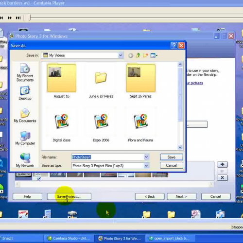 Photo Story 3 - Saving Your Project