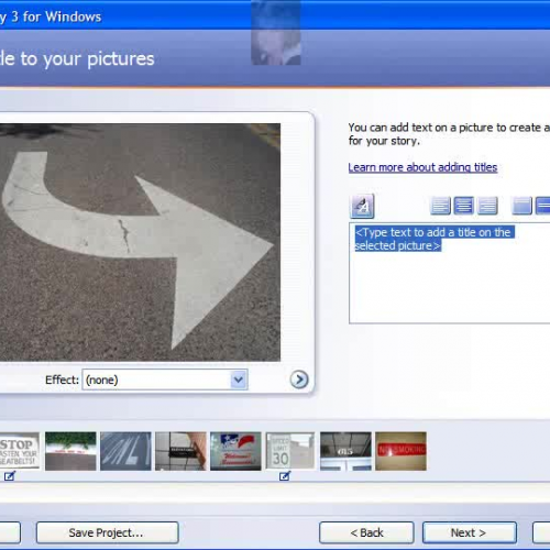 Photo Story 3 - Add Titles