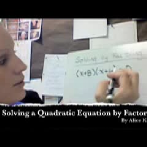 solving by Factoring