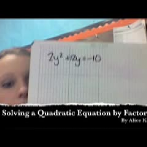 Solving by Factoring 2