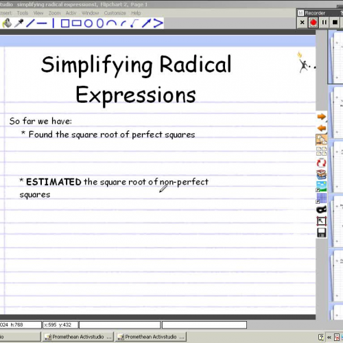 Simplifying Radicals Expressions
