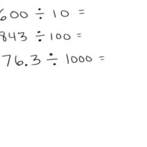 Dividing by powers of 10