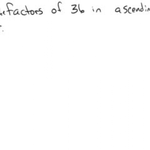 Finding factors in ascending order