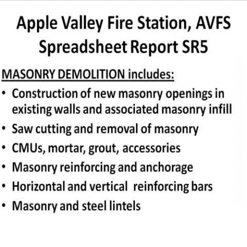 AVFS Masonry Demolition SR5
