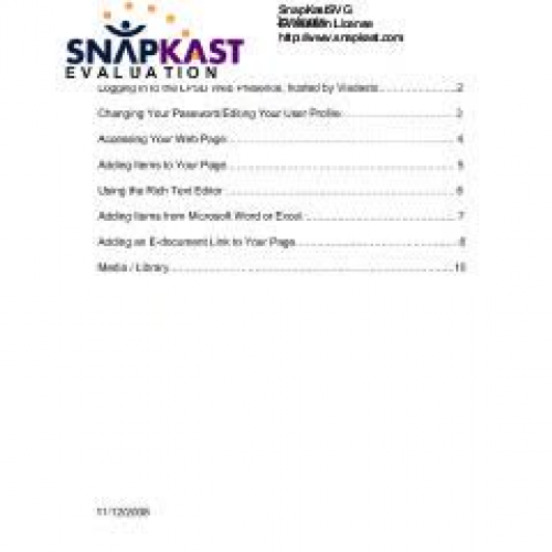 Introduction to Viadesto Webpage Creation