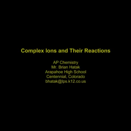 Complex Ions