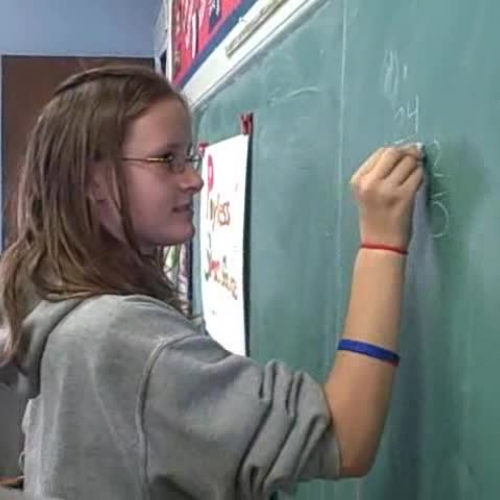Abby teaches lattice multiplication