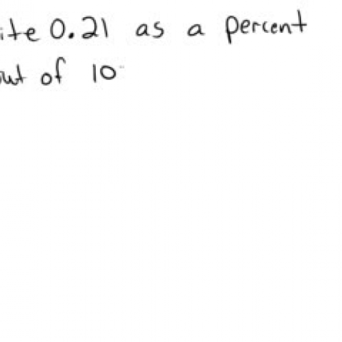 Writing a percent from a decimal