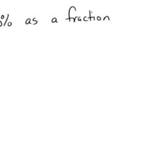 Changing a percent into a fraction