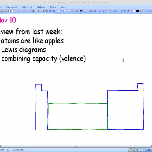 SCI 20F Class notes - Nov 10 08