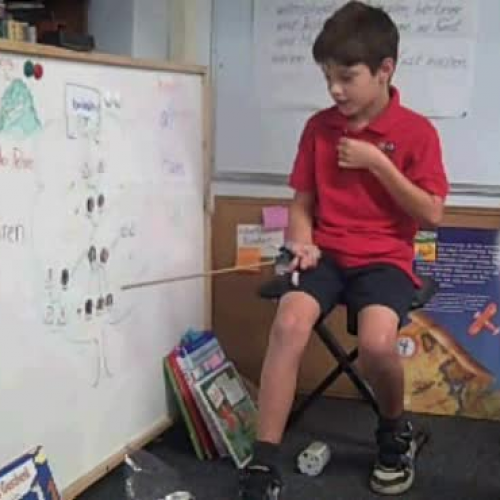 Harry presents his family tree project