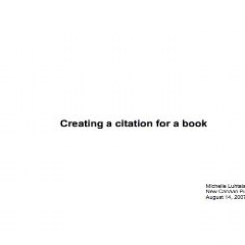 Citing a book in a bibliography