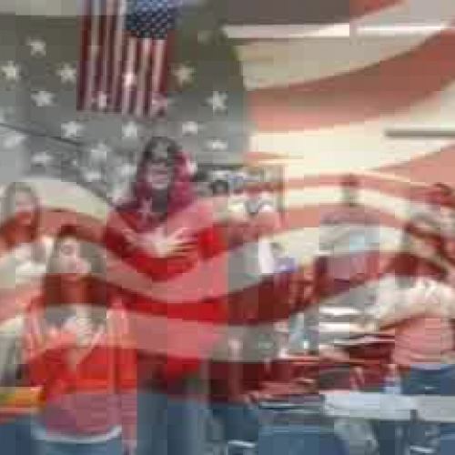 Pledge of Allegiance - Ms. Delaney  - 1st Blo