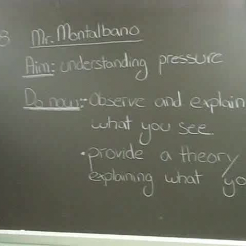 Demonstration on Pressure