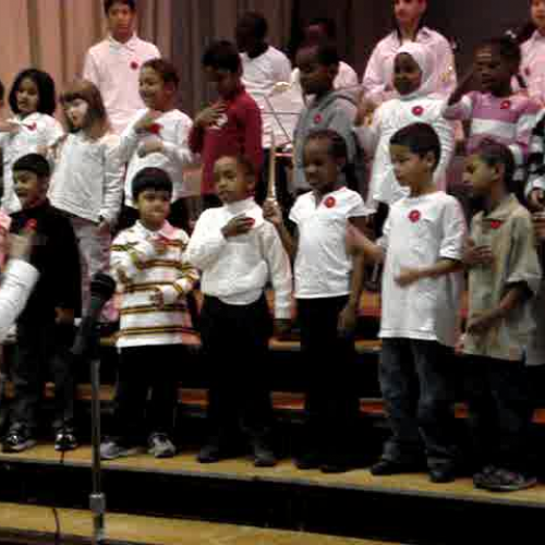 Oh Canada signed by our grade ones