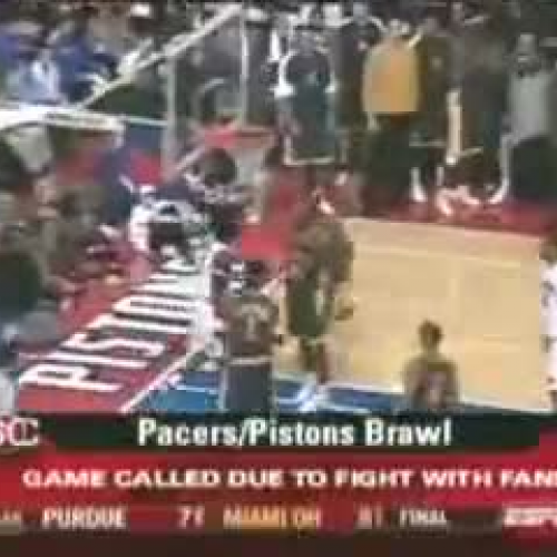Pacers and Pistons fight