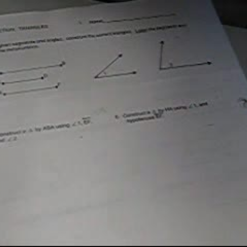 Constructions Congruent Triangles