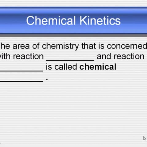 MGM Chemistry 1 Kinetics and  Equilibrium