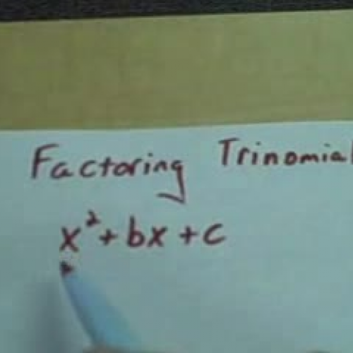 Factoring Trinomials 1