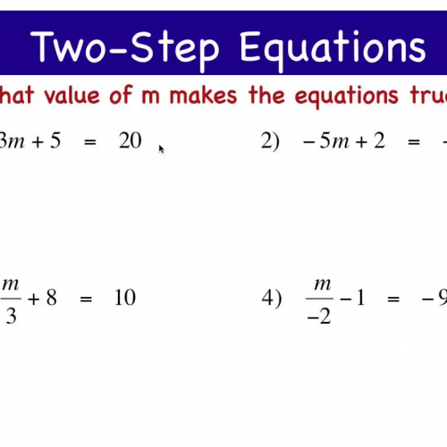 2-Step Equations