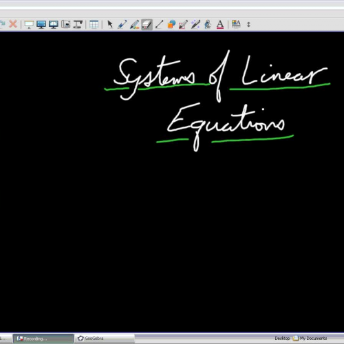 Systems of Linear Equations