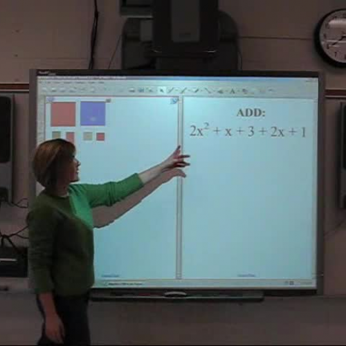 Adding Polynomials with Algebra Tiles