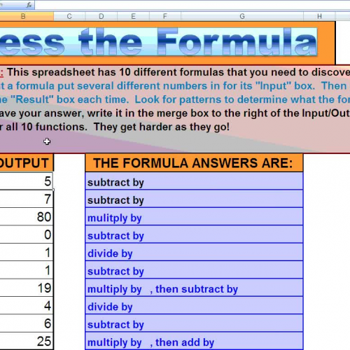 Creating Formulas Part 2 Find the Hidden Form
