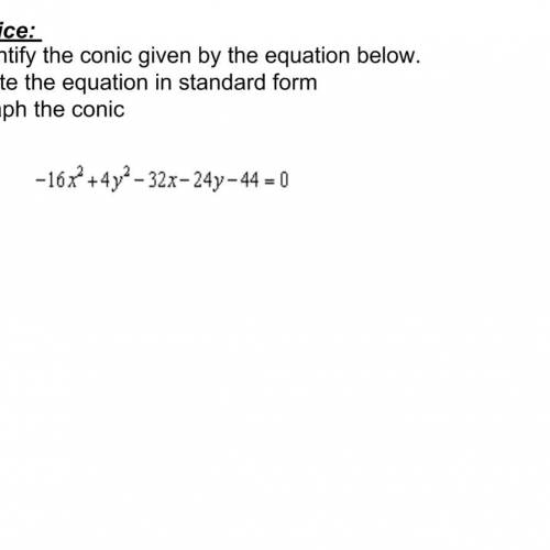 Graphing a hyperbola