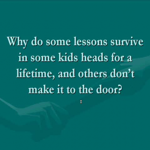 How do you make a lesson stick?