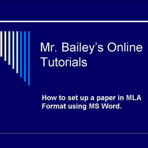 How to Format a MS Word Document to MLA Forma