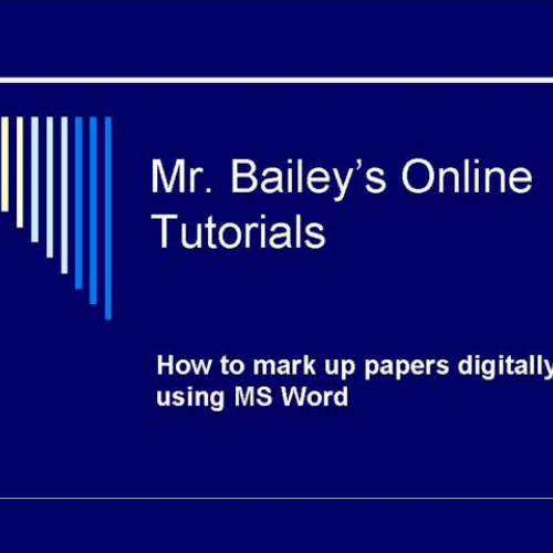 How to Mark Up Papers Digitally Using MS Word