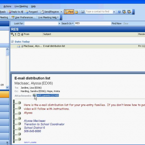 Distribution Lists - Outlook 2003