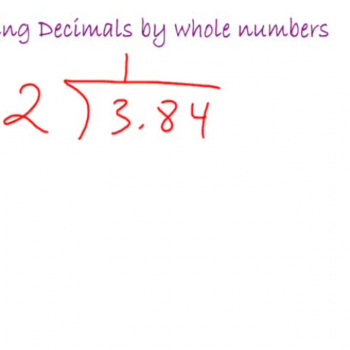 dividing decimals by whole numbers